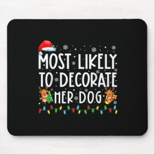 Tapis De Souris Très Probable De Décorer Son Chien Famille Noël P