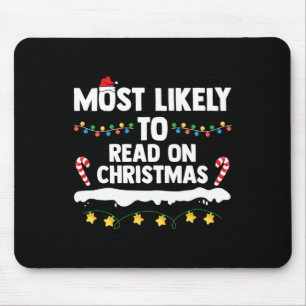 Tapis De Souris Très Probable De Lire Sur Noël Groupe Famille Matc