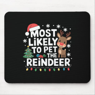 Tapis De Souris Très Probable De Pet La Famille Reindeer Noël H
