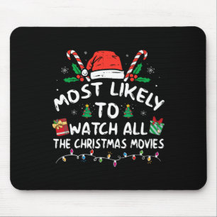 Tapis De Souris Très Probable De Voir Tous Les Films De Noël Fami