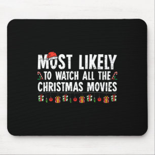 Tapis De Souris Très Probable De Voir Tous Les Films De Noël Fami