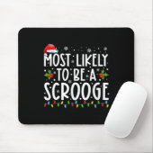 Tapis De Souris Très Probable D'Être Un Scrooge Fun Famille Noël X (Avec souris)