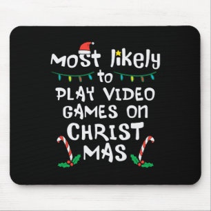 Tapis De Souris Très susceptible de jouer à des jeux vidéo Noël Xm