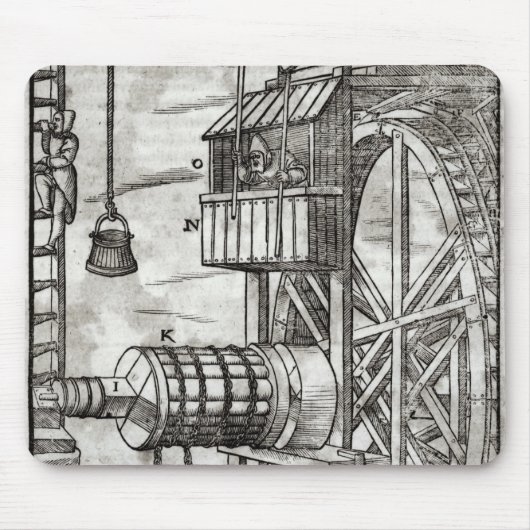 Tapis De Souris Treuil pour obtenir l'eau d'une mine (Devant)