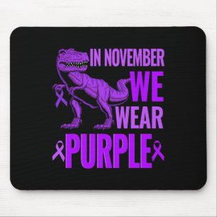 Tapis De Souris Trex Dinosaure En Novembre Nous Portons L'Épilepsi
