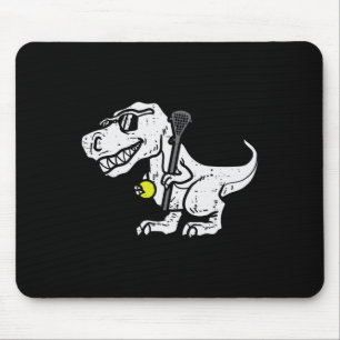 Tapis De Souris Trex Dinosaure Lacrosse Drôle Lax Joueur Gardien E