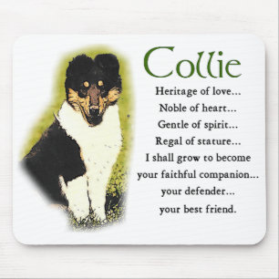 Tapis De Souris Tri Color Rough Collie Toxits