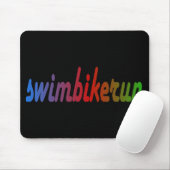 Tapis De Souris TRI conception d'ARC-EN-CIEL de course de vélo de (Avec souris)