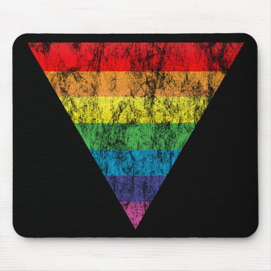 Tapis De Souris triangle arc-en-ciel. (Devant)