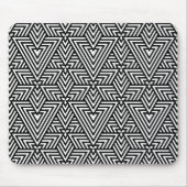 Tapis De Souris Triangle Art déco noir et blanc Motif sans couture (Devant)
