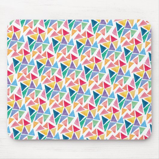 Tapis De Souris Triangle coloré moderne (Devant)