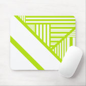 Tapis De Souris Triangle en Lime Vert et Blanc (Avec souris)