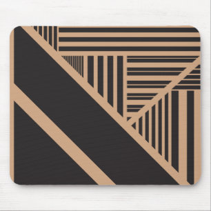 Tapis De Souris Triangle en tan et noir