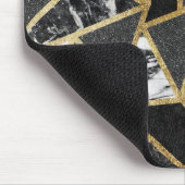 Tapis De Souris Triangle géométrique de Faux d'or de marbre (Coin)