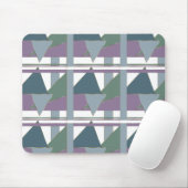 Tapis De Souris Triangle géométrique Motif bleu violet vert (Avec souris)