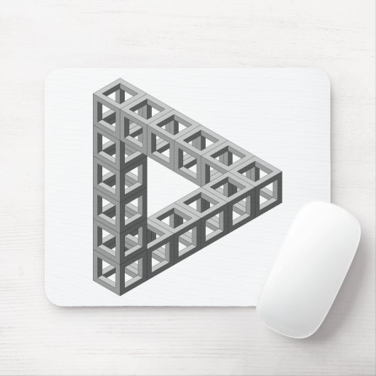 Tapis De Souris Triangle impossible d'illusion optique (Avec souris)