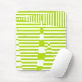 Tapis De Souris Triangle - Lime vert et blanc (Avec souris)