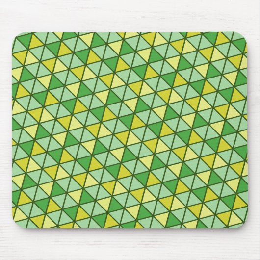 Tapis De Souris Triangle vert moderne Jaune Art vectoriel géométri (Devant)