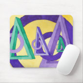 Tapis De Souris Triangles Abstraits (Avec souris)
