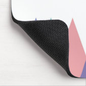 Tapis De Souris Triangles bleu et corail (Coin)