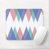 Tapis De Souris Triangles bleu et corail (Avec souris)