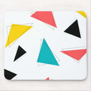 Tapis De Souris triangles cool, uniques, tendance, urbains colorés