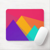 Tapis De Souris Triangles et pyramides géométriques de couleurs vi (Avec souris)