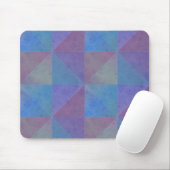 Tapis De Souris Triangles Géométriques Bleus et Violets (Avec souris)