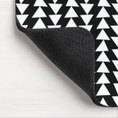 Tapis De Souris Triangles irréguliers - Noir sur Blanc (Coin)