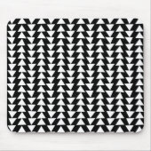 Tapis De Souris Triangles irréguliers - Noir sur Blanc (Devant)