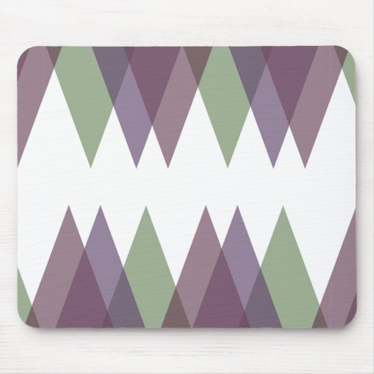 Tapis De Souris Triangles mauve et vert (Devant)