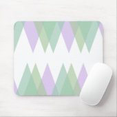 Tapis De Souris Triangles vert et lilas (Avec souris)