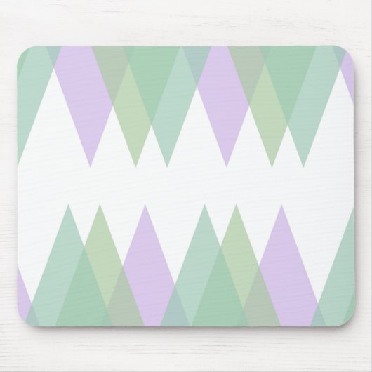Tapis De Souris Triangles vert et lilas (Devant)