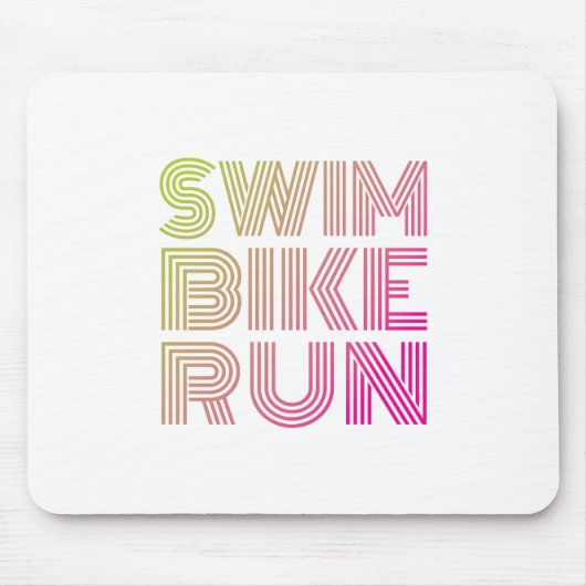 Tapis De Souris Triathlon course à vélo nage (Devant)