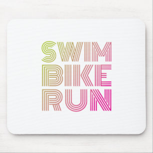 Tapis De Souris Triathlon course à vélo nage