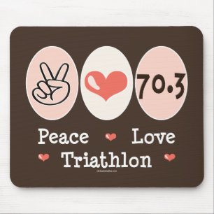 Tapis De Souris Triathlon Mousepad d'amour de paix