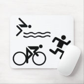 Tapis De Souris Triatholon - course à vélo (Avec souris)