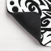 Tapis De Souris Tribal noir abstrait (Coin)