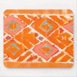 Tapis De Souris Tribal orange II du monogramme  