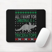 Tapis De Souris Triceratops Dinosaur Ugly Christmas Design Style F (Avec souris)