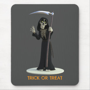Tapis De Souris Trick or Treat. Grim Reaper de dessin animé