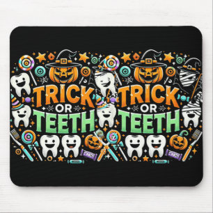 Tapis De Souris Trick Ou Dents Dentiste Halloween Dental Hygi