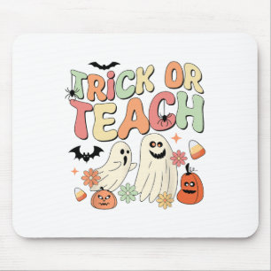 Tapis De Souris Trick Ou Enseigner Halloween Enseignant Super Retr