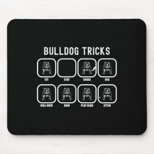 Tapis De Souris Tricks - Fun Bulldog Training Favoris (Devant)