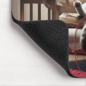 Tapis De Souris Tricot Chat Dans Ancien Siège (Coin)