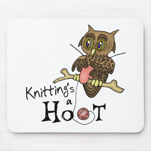 Tapis De Souris Tricot de chouette (Devant)