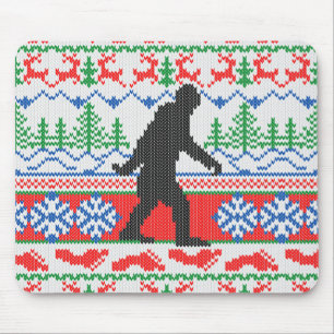 Tapis De Souris Tricot laid allé de chandail de Noël de Squatchin