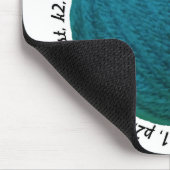 Tapis De Souris Tricot Lingo Yarn Ball Turquoise (Coin)