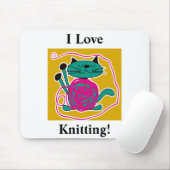 Tapis De Souris Tricot mignon de chat (Avec souris)