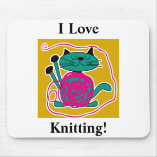 Tapis De Souris Tricot mignon de chat